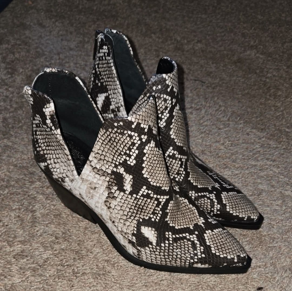 Vince Camuto Snakeskin Booties